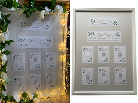 Framed Table Plan